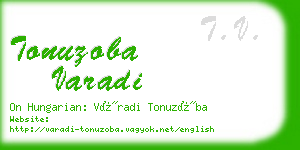 tonuzoba varadi business card